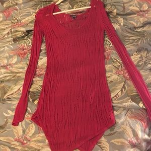 Express red sweater large