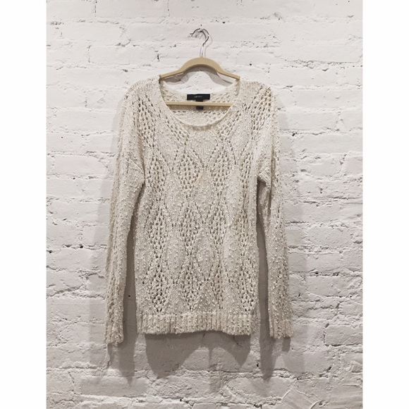 Urban Outfitters Sweaters - Off white open knit boucle sweater