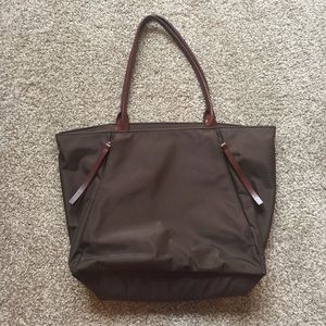 Banana Republic Brown Nylon & Leather Tote/Purse