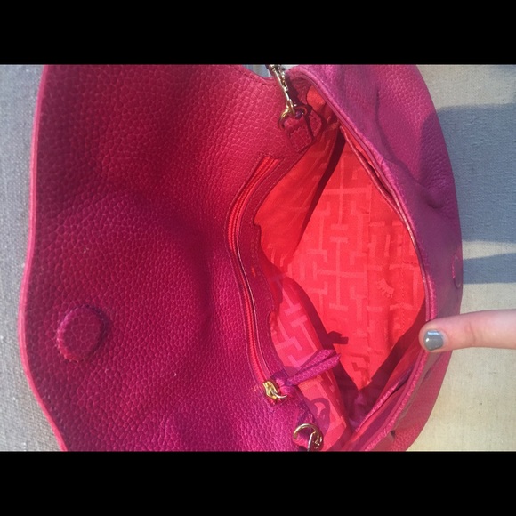 Elaine Turner Raspberry Clutch/Shoulder bag - Picture 2 of 3