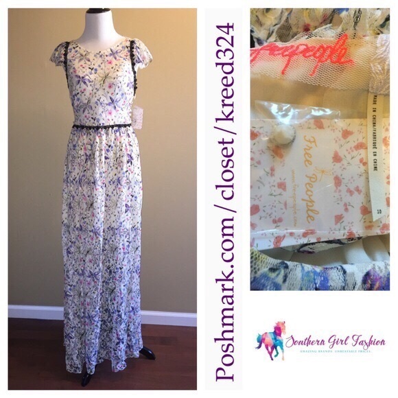 ❗1 HR SALE❗FREE PEOPLE Maxi Dress Long Draped Gown - Picture 5 of 8