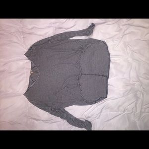 Anthropologie blouse. Black and white striped.