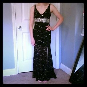 Black prom dress.