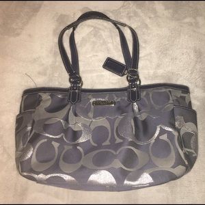 Purple metallic coach purse 💜