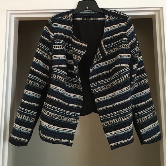 Aztec print jacket.