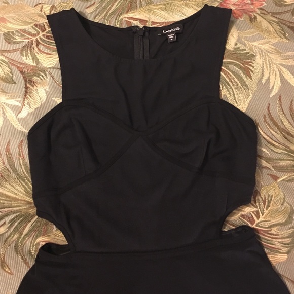 Bebe medium black dress. Cut out sides. - Picture 2 of 4