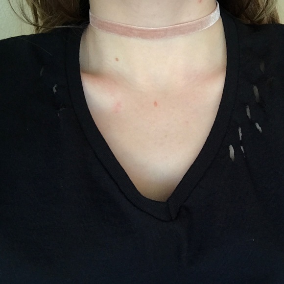 Pink Velvet Choker