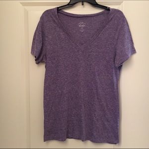 Purple v-neck tee
