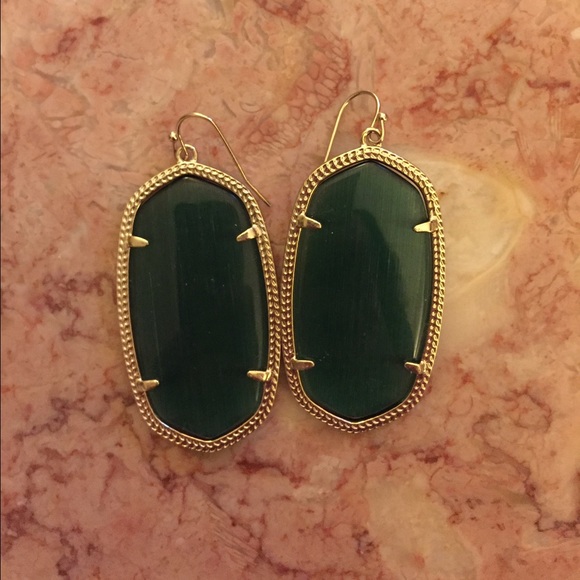 Kendra Scott Elle Earrings in Dark Green