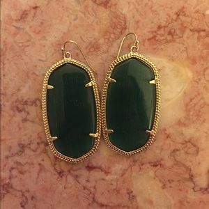 Kendra Scott Elle Earrings in Dark Green