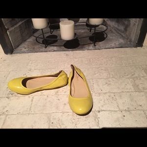 Yellow Cole haan flats