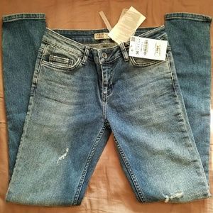 ZARA Skinny Jeans with Zipped Hem
