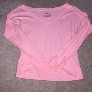 Neon pink long sleeved shirt