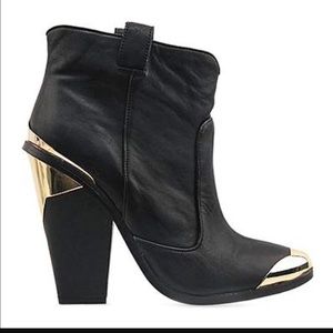 Dolce Vita gold toe booties