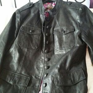 Twiggy Brand /Black leather jacket
