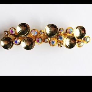 Colette Malouf Gold Swarovski Barette