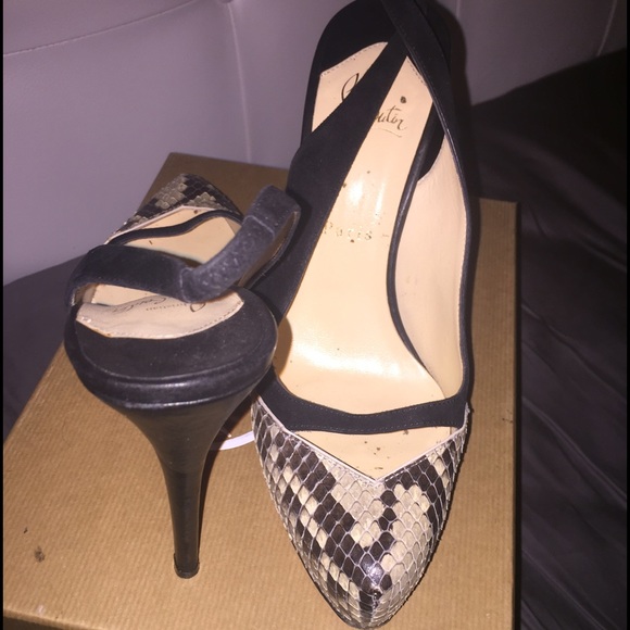 Python And Suede Sandy Slingback Pumps - image 2
