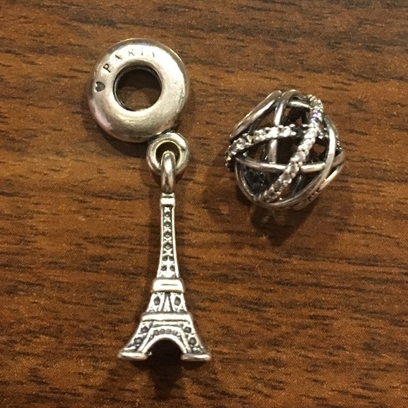 Pandora Galaxy and Eiffel Tower Charms