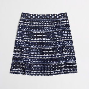 J Crew Printed Pleated Skirt