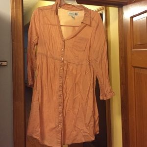 Long orange blouse