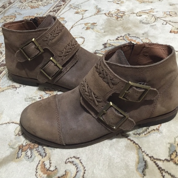 Lucky Brand brown leather booties
