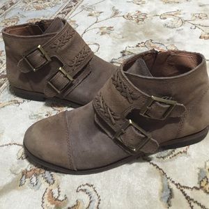 Lucky Brand brown leather booties