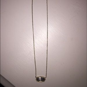 Kendra Scott Gold Slate Grey Elisa Necklace