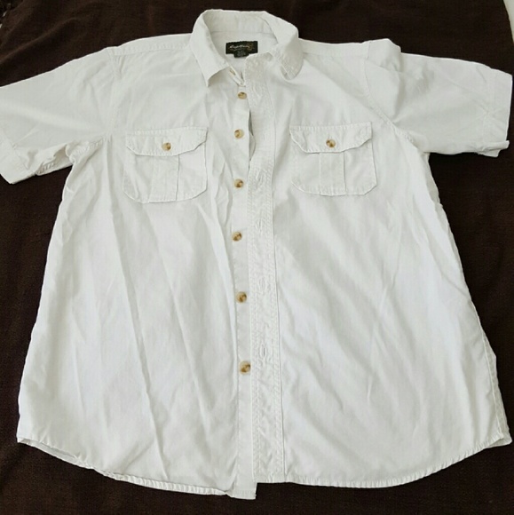 Eddie Bauer Men's White Button Down