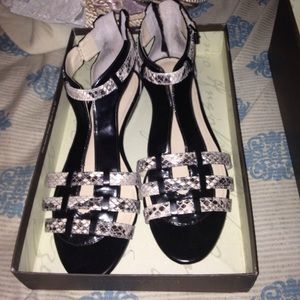 Enzo Angiolini faux snake skin sandals