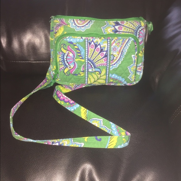 Vera Bradley little hipster emerald cross body