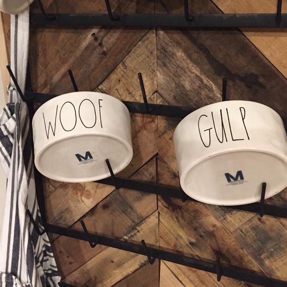 Rae Dunn Dog bowls. Woof & Gulp 🐾
