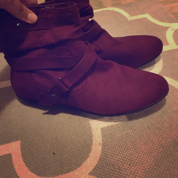 Maroon Booties