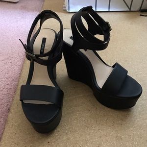 Forever 21 Sandal Wedges (Black)