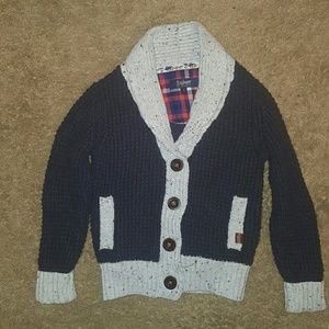 Boys navy and grey sweater