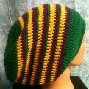 Hand crocheted slouch hat