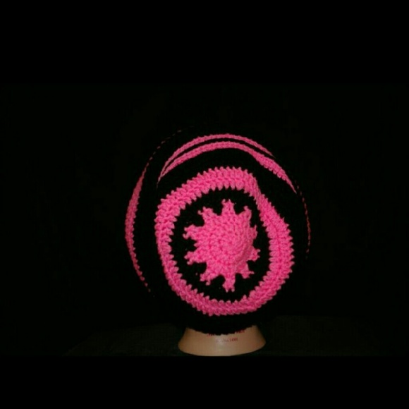 Hand crocheted slouch hat - Picture 2 of 2