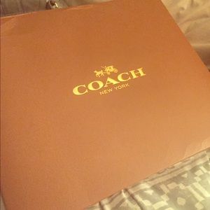 Brown logo authentic coach purse