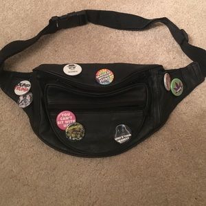 1ofakind Leather Fanny Pack with Pins