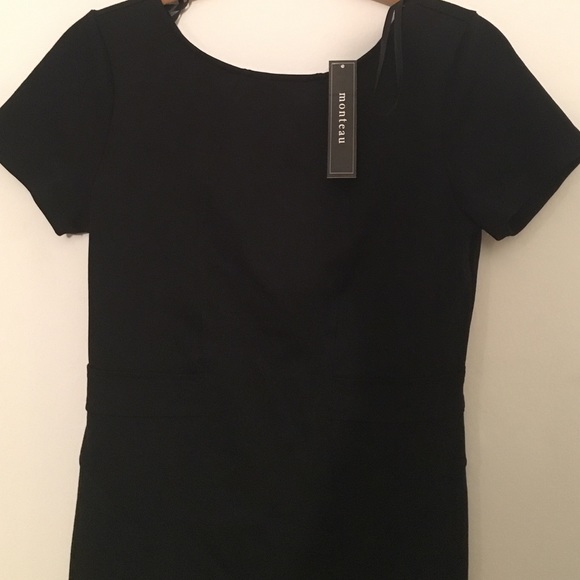 Black cotton mini dress. Never worn. NWT - Picture 3 of 4