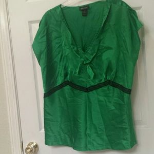 Kelly green blouse** price cut**