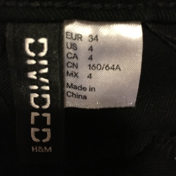 Black h&m hean shorts size 4 - Picture 3 of 4