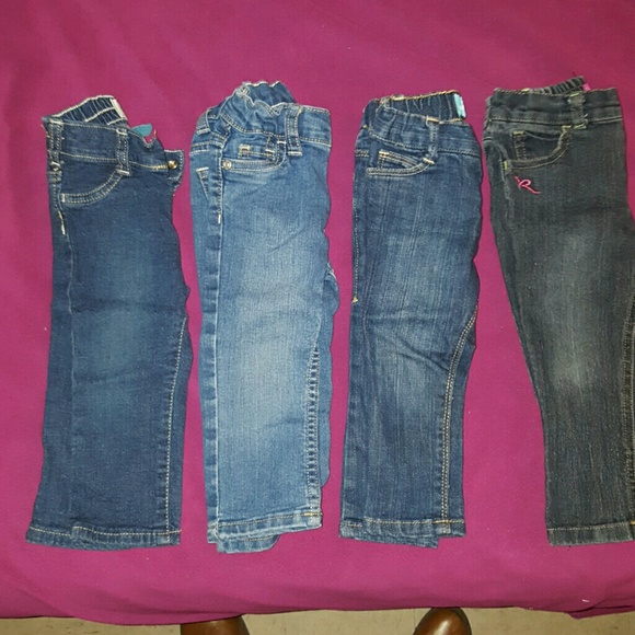 Girls 12- 18 months 4 pairs of jeans bundles/ lot