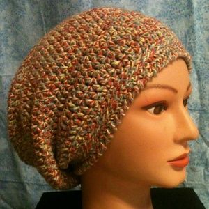 Hand crocheted slouch hat