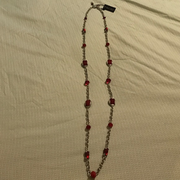Red and silver necklace