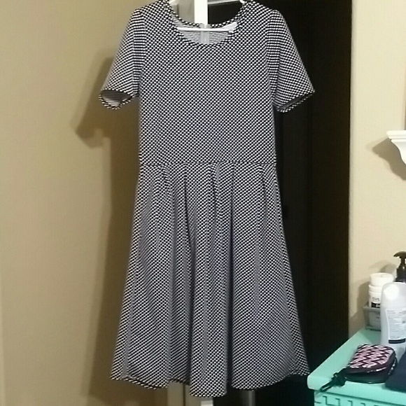 LuLaRoe Amelia polka dot dress size xl