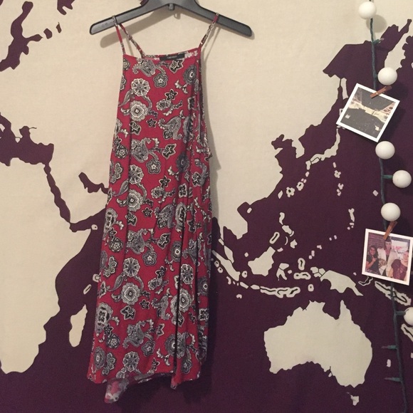 Black and red printed dress