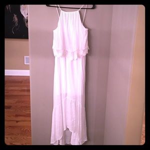 White hi/low dress