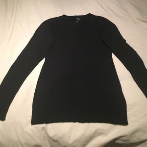 Aqua 100% cashmere black scoop neck sweater xs