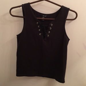 Lace up front tank