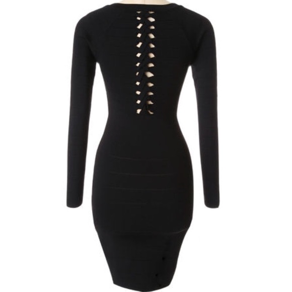 GUESS braided-back-bodycon-dress